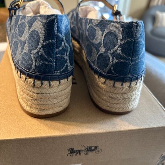 Coach Carmela Espadrille In Signature Denim - Picture 6 of 10